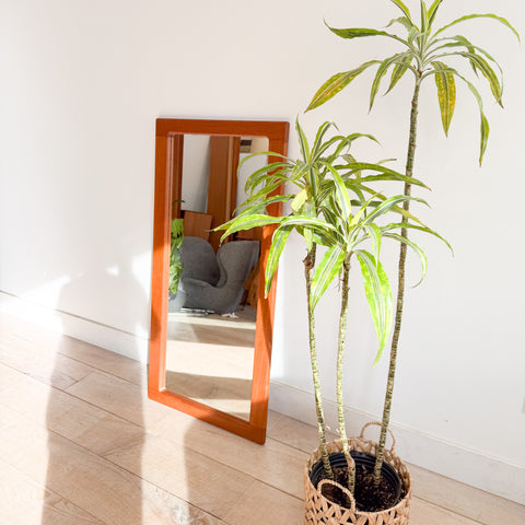 Vintage Teak Narrow Mirror