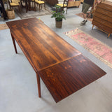 Mid Century Rosewood Expandable Dining Table