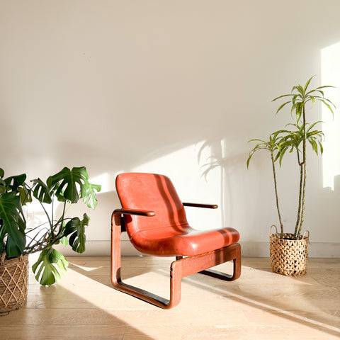 Vintage Kimball Bentwood Lounge Chair