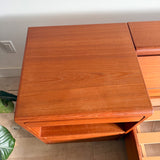 Danish Teak Queen Bed w/ Attached Nightstands — by Tørring