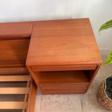 Danish Teak Queen Bed w/ Attached Nightstands — by Tørring