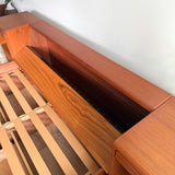 Danish Teak Queen Bed w/ Attached Nightstands — by Tørring