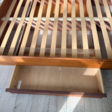 Danish Teak Queen Bed w/ Attached Nightstands — by Tørring