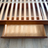 Danish Teak Queen Bed w/ Attached Nightstands — by Tørring