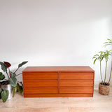 Danish Teak Low Dresser by Tørring