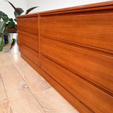 Danish Teak Low Dresser by Tørring