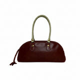 Leather Bowling Handbag