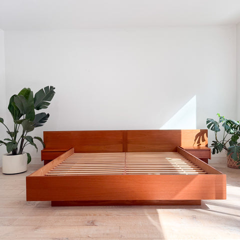Danish Teak King Size Platform Bed