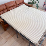 Vintage Brown Vinyl Sleeper Sofa