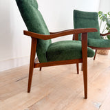 Pair of Vintage High Back Lounge Chairs