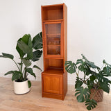 Danish Teak Tall Cabinet w/ Glass Door