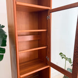 Danish Teak Tall Cabinet w/ Glass Door