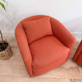 Pair of Vintage Swivel Lounge Chairs - New Upholstery