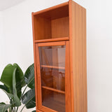 Danish Teak Tall Cabinet w/ Glass Door