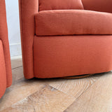 Pair of Vintage Swivel Lounge Chairs - New Upholstery