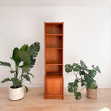 Danish Teak Tall Cabinet w/ Open Shelving