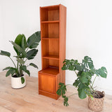 Danish Teak Tall Cabinet w/ Open Shelving