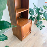 Danish Teak Tall Cabinet w/ Open Shelving