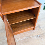 Danish Teak Tall Cabinet w/ Open Shelving
