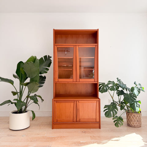 Danish Teak Cabinet w/ Glass Doors