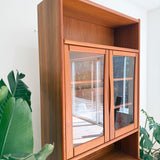 Danish Teak Cabinet w/ Glass Doors
