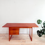 Danish Teak Desk with Sliding Top