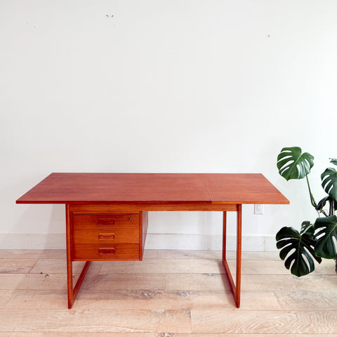 Danish Teak Desk with Sliding Top