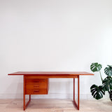 Danish Teak Desk with Sliding Top