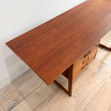 Danish Teak Desk with Sliding Top