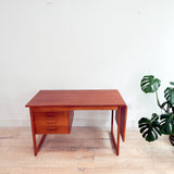 Danish Teak Desk with Sliding Top