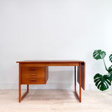 Danish Teak Desk with Sliding Top