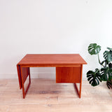 Danish Teak Desk with Sliding Top