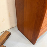 Danish 3-Drawer Tambour Teak Roll Top Desk