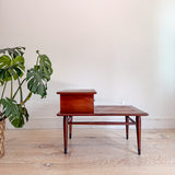 Mid Century Walnut Step Table