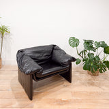 Postmodern Leather Lounge Chair