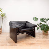 Postmodern Leather Lounge Chair