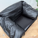 Postmodern Leather Lounge Chair