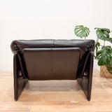 Postmodern Leather Lounge Chair