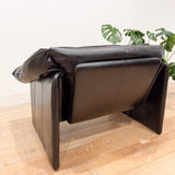 Postmodern Leather Lounge Chair