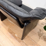 Postmodern Leather Lounge Chair