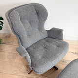 Danish Recliner/Rocker with Ottoman