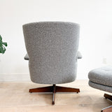 Danish Recliner/Rocker with Ottoman