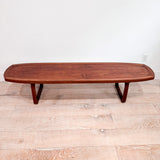 Long Walnut Coffee Table