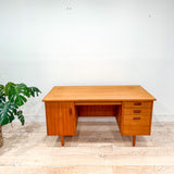 Danish Blonde Teak Desk