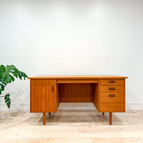 Danish Blonde Teak Desk