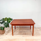 Petite Danish Teak Expandable Dining Table