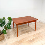 Petite Danish Teak Expandable Dining Table