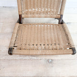 Folding Armless Woven Rope Chair