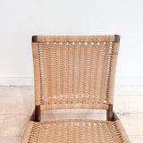 Folding Armless Woven Rope Chair
