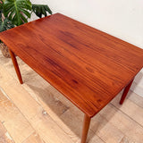 Petite Danish Teak Expandable Dining Table